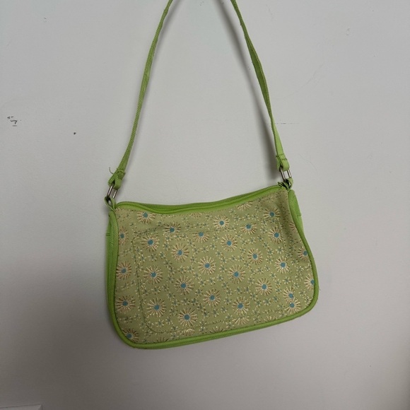 Floral Fairycore Green Shoulder Bag canvas - Picture 2 of 6